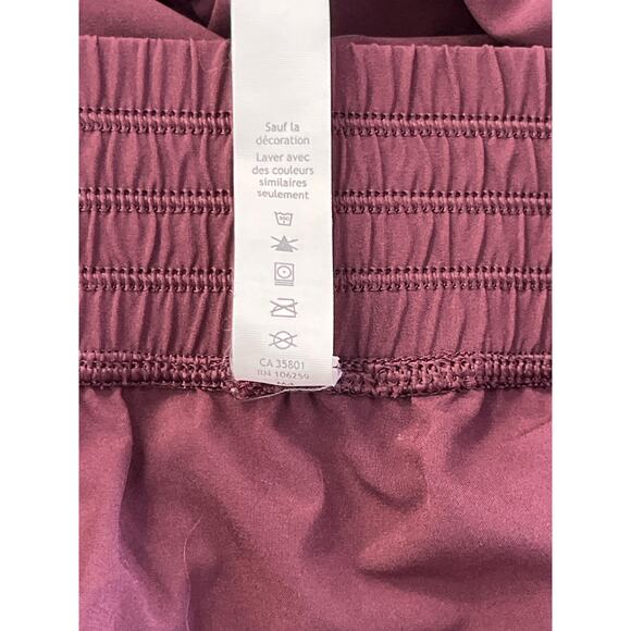 Lululemon Burgundy Wide Leg Split Hem Pants Women's Size 10 EUC - Picture 4 of 10